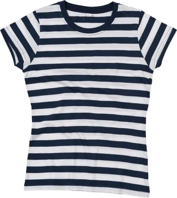 Immagine prodotto di Mantis M110S | Maglietta da donna a righe alla moda - Colore: Navy/Bianco - Taglia: S