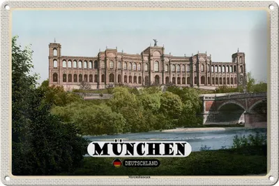 Produktbild von Blechschild Städte München Maximilianeum Architektur 30x20cm