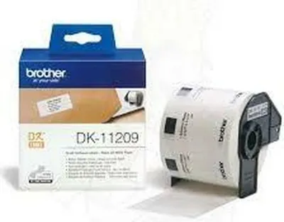 Produktbild von Drucker-Etiketten Brother DK-11209 Schwarz/Weiß 62 x 29 mm (3 Stück)