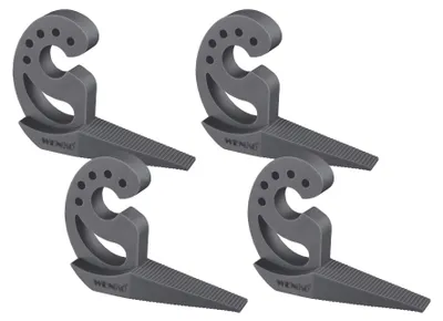 Produktbild von WENKO Multi-STOP® Anthrazit, 4er Set, Türstopper als Klemmschutz, TPR, 11,8 x 7,7 x 2,5 cm, Anthrazit