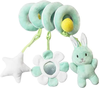 Produktbild von Baby Spirale Spielzeug Hase Kinderwagen Hängespielzeug Rassel mit Spiegel Activity Toy