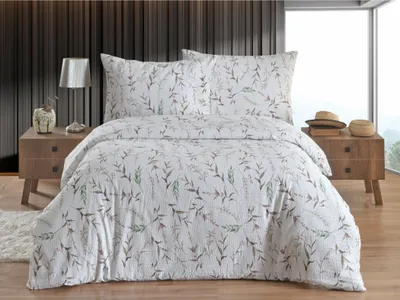 Obrázek produktu pro Prodloužené povlečení krep 140x220, 70x90cm Verona natur