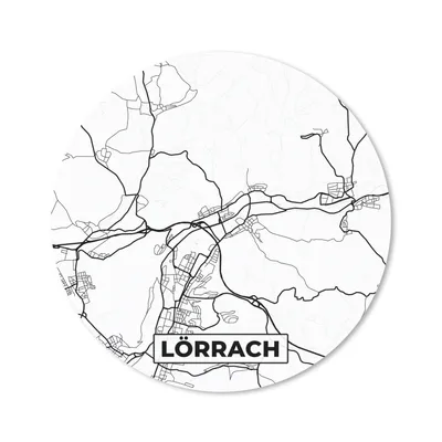 Produktbild von MuchoWow® Mauspad Mousepad Karte - Lörrach - Stadtplan 50x50 cm - Mousepads - Maus Mat - Pad - Mausunterlage - Vinyl