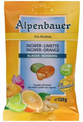 Produktbild von Alpenbauer Klassik-Bonbons Ingwer-Limette Ingwer-Orange 120g