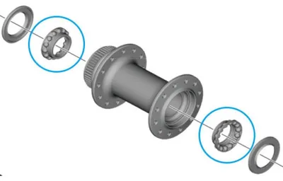 Produktbild von SHIMANO Kugelring WH-RS710 front 5/32" - 32".
