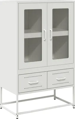 Produktbild von Highboard Weiß 68x39x111,5 cm Stahl
