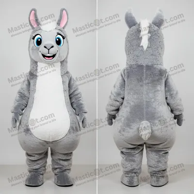 Produktbild von Silberne MASTICOT Cartoon-Lama-Maskottchen