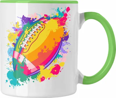 Produktbild von Trendation - American Football Tasse Geschenk Football-Spieler Geschenkidee (Grün)