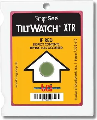 Produktbild von TiltWatch® XTR Kippindikator 10er Set selbstklebend mit Warnaufkleber