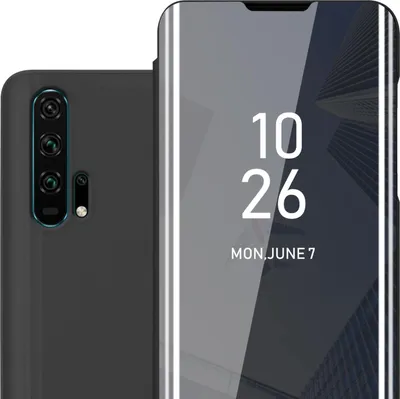 Obrázek produktu pro Cadorabo Pouzdro na mobil pro Honor 20 PRO v černém krytu Zadní kryt Ochranné pouzdro Book Case Booklet