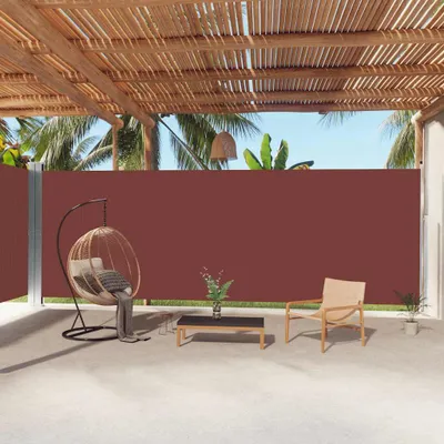Produktbild von vidaXL Seitenmarkise Ausziehbar Braun 220x1000 cm