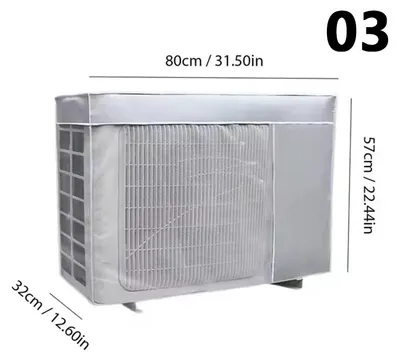 Image de Housse de protection pour unité extérieure de climatisation - Modèle E0612VKJ025 - Tissu - Étanche - Protection contre le soleil - Imperméable - Anti-poussière - Couleur : 3
