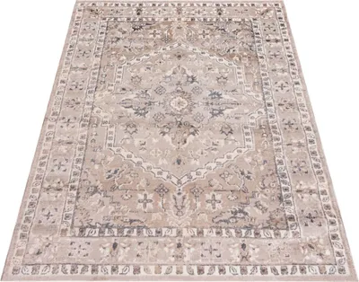 Zdjęcie produktu dla Mazovia Dywan Beżowy Orientalny Vintage - Salon, Sypialnia, Jadalnia, Biuro, Niskie Runo Prostokąt - Certyfikat OEKO-TEX®, Beżowy - 300 x 400 cm