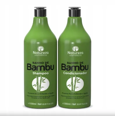 Obrázek produktu pro Sada Bamboo Bath (šampon 1L + kondicionér 1L) - Natureza Cosmetics