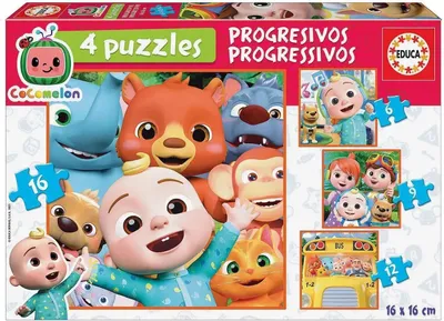 Obrázek produktu pro EDUCA Puzzle CoComelon 4v1 (6,9,12,16 dílků)