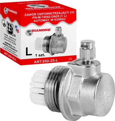 Zdjęcie produktu dla DIAMOND Odpowietrznik automatyczny w korku 1" lewy mosiężny PTFE CO
