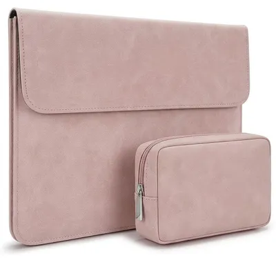 Image de Housse Ordinateur Portable 14 Pouces - pour MacBook Air/Pro Surface HP Lenovo Souple Léger - Rose