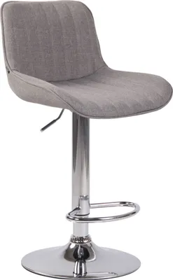 Produktbild von Barhocker Lentini Stoff chrom grau