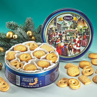 Produktbild von "Vánoční" plechovka na sušenky, 454 g