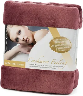 Produktbild von Gözze Premium Cashmere-Feeling Decke 130x170 cm Wohndecke Kuscheldecke beere