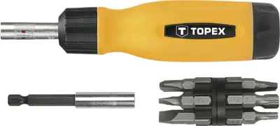 Immagine prodotto di Cacciavite TOPEX 14 in 1 | Phillips, piatto, Torx, PZ, PH | Acciaio CrV magnetico 1/4"