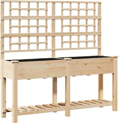 Obrázek produktu pro Zahradní pěstebník s policí Béžová 161 x 46 x 152,5 cm