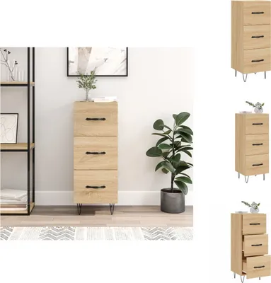 Produktbild von vidaXL Sideboard Sonoma-Eiche 34,5x34x90 cm Holzwerkstoff -  Sideboards