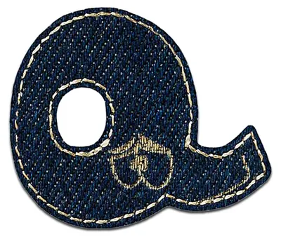 Produktbild von Buchstabe Q 3.9 x 3.4 cm: Alphabet Buchstabe Einzeln Auswählbar - Aufnäher, Bügelbild, Aufbügler, Applikationen, Patches, Flicken, Zum Aufbügeln