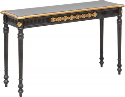 Produktbild von Casa Padrino Barock Konsole Schwarz / Gold 125 x 40 x H. 75,5 cm - Antik Stil Konsolentisch - Wohnzimmer Möbel im Barockstil - Barock Möbel