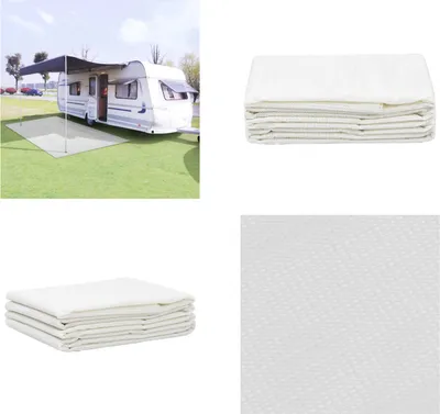 Image de vidaXL Tapis de tente 100x1000 cm Blanc - Tapis de tente - Tapis - Tapis