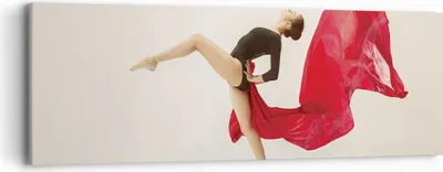 Produktbild von Bild auf Leinwand - Leinwandbild - Einteilig - Ballerina Tanz Rot - 90x30cm - Wand Bild - Wanddeko - Wandbilder - Leinwanddruck - Bilder - Wanddekoration - Leinwand bilder - Wandbild - AB90x30-4437