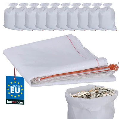 Obrázek produktu pro KOTARBAU® Sada 10 tkaných pytlů PP 50x80cm 30kg bílá