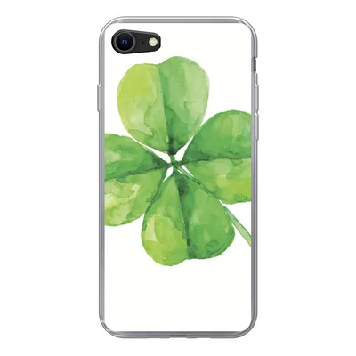 Produktbild von MuchoWow® Handyhülle Schutzhülle Hülle für iPhone 8 Vierblättriger Klee - Aquarell - Pflanze Silikon Softcase Handy Hülle - Schutzhaube