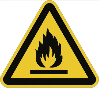 Produktbild von Dreifke® Warnung vor feuergefährlichen Stoffen ISO 7010, Alu, 400 mm SL