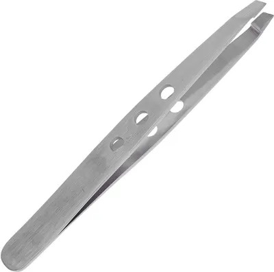 Produktbild von Haarzupfpinzette - 3-Loch - schräge Spitze - rostfreier Edelstahl