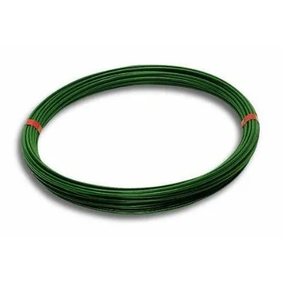 Obrázok produktu pre Napínací drôt - Plastifikovaná oceľ - D 100 m - Vonkajší Ø 2,7 mm - Zelený