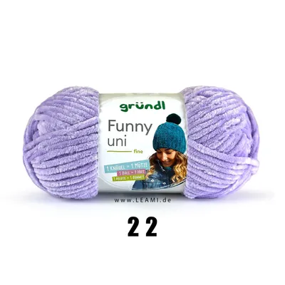 Immagine prodotto di Gründl filato ciniglia Funny uni, 100g/120m, lana baby, 100% poliestere, filato per uncinetto e maglia 22 lilla