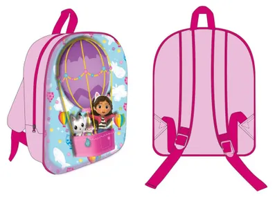 Imagen del producto de Mochila escolar de Gabby's Dollhouse: mochila 3D para niñas y para la etapa preescolar