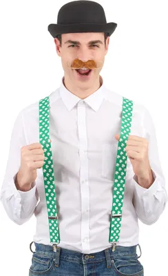 Produktbild von Kleeblatt Hosenträger St. Patrick's Day grün-weiss - Einheitsgröße