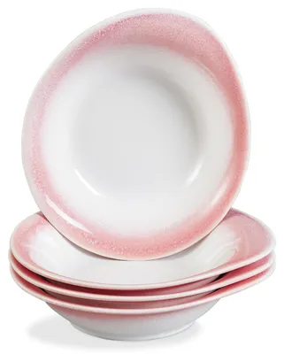 Immagine prodotto di Set di 4 ciotole per zuppa in porcellana, color rosa