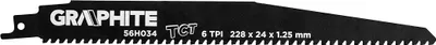 Obrázok produktu pre Pílové listy GRAPHITE HM TCT, 228 x 24 x 1,25 mm, 6TPI