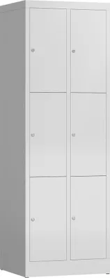 Produktbild von ClassiX Schließfachschrank lichtgrau X-520320, 6 Schließfächer 59,0 x 50,0 x 180,0 cm