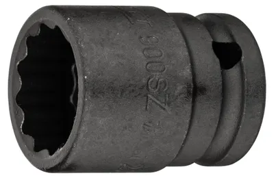 Produktbild von Hazet Schlag-Maschinenschrauber Steckschlüsseleinsatz 900SZ-22, 1/2 (12,5 mm) Vierkant hohl, Außen Doppelsechskant-Tractionsprofil, SW 22 mm