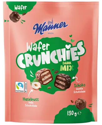 Produktbild von Manner Wafer Crunchies Dark Mix 130g