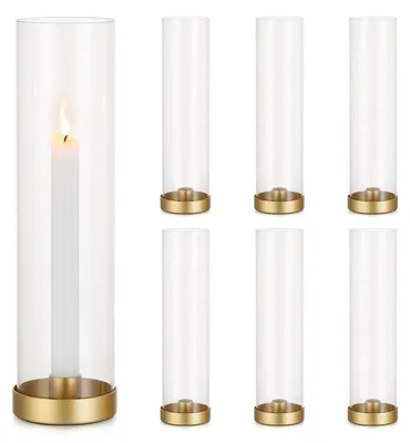 Produktbild von Set von 6 Goldenen Kerzenhaltern für Stumpenkerzen