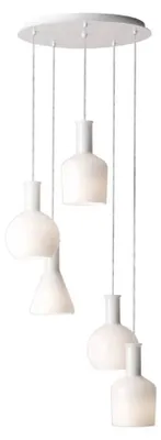Productafbeelding van Witte hanglamp Pascoa 5-lichts