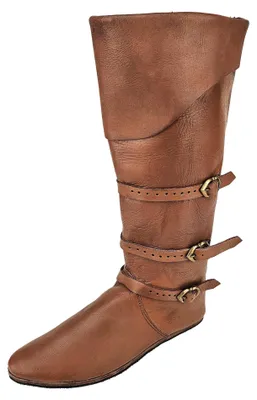 Produktbild von Mittelalter Stiefel bzw. Stulpenstiefel Braun mit Gummisohle 40