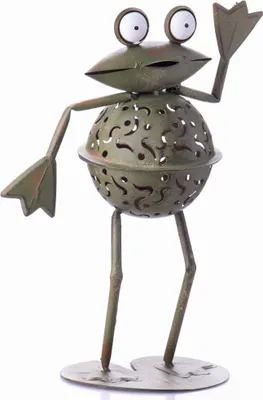 Produktbild von Einzigartige Gartendekoration aus Metall als Frosch