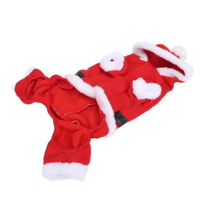 Produktbild von Haustier-Weihnachtskleidung,Hunde-Weihnachtskostüm,Hunde-Weihnachtsmann-Kostüm,Haustier-Winter-Kapuzenmantel,Warme Hundebekleidung,Haustier-Bekleidung