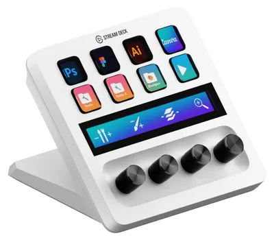 Produktbild von Elgato Stream Deck +, Weiß, 8 Tasten, 140 mm, 138 mm, 110 mm, 465 g